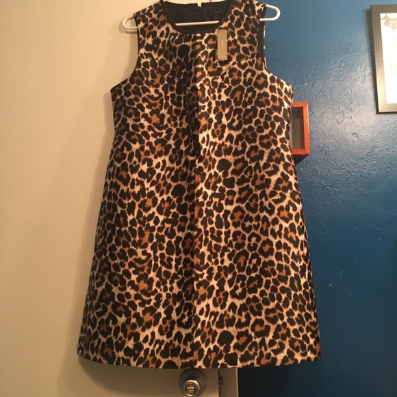 NWT J Crew leopard print shift dress - Picture 4 of 8